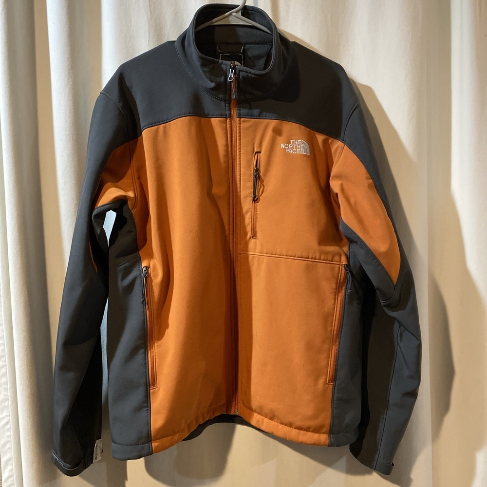 North Face TNF Apex Softshell Bionic Jacket, Men's Large Orange Gray, 2014 Ed